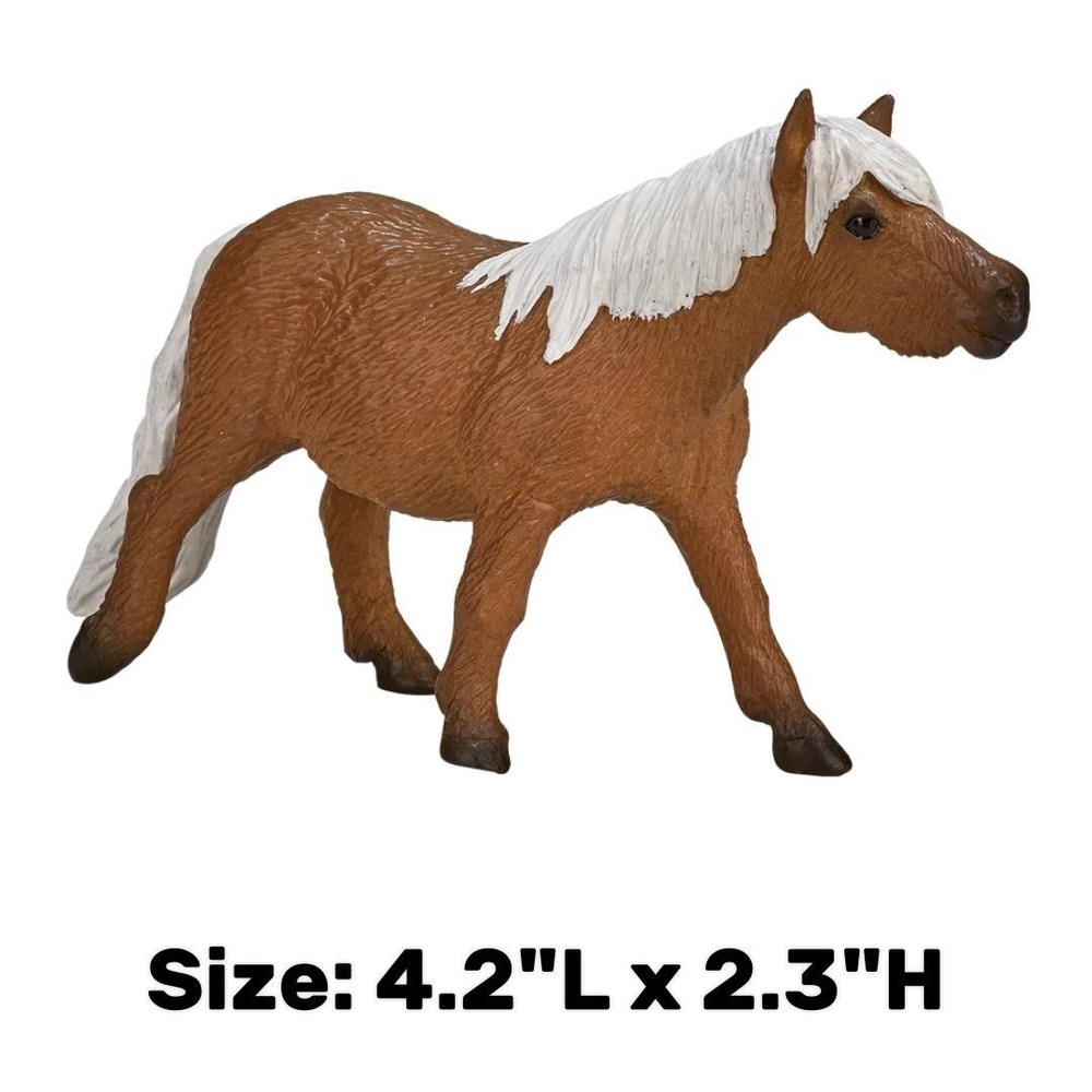 Mojo Shetland Pony Horse Figurine Mini Collectible Farm Animal Toy 387231 NEW - Picture 3 of 8
